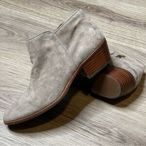 Sam Elderman Suede Ankle Boots Women 7.5 Gray